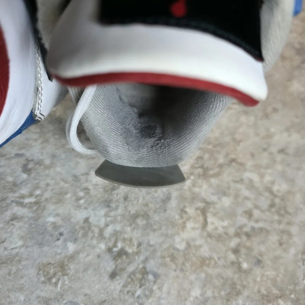 Jordan 4 Retro What The (GS) Shoe Size 7Y 408452-146 White Blue-Red Sneakers